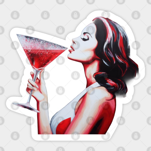 Wine O'Clock Sticker by TooplesArt